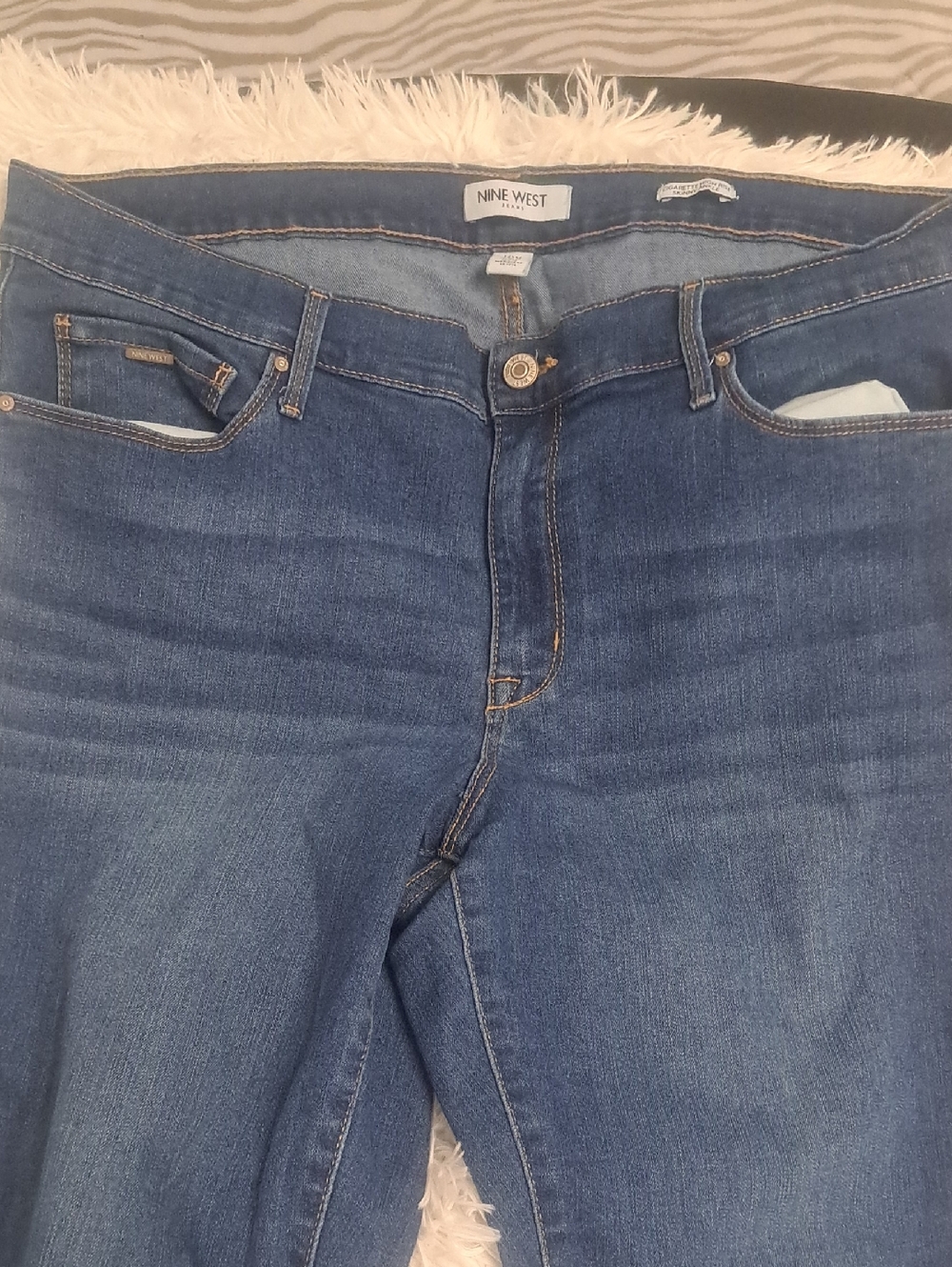 Nine West Dark Blue Slim Straight Jeans